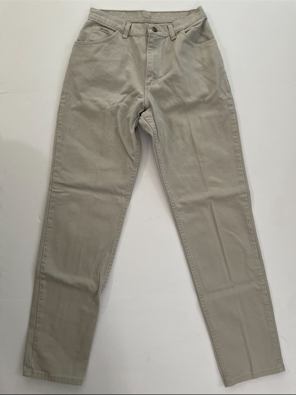 VTG 90s Wrangler High Rise Mom Jeans Tan Cream 10x34 MSR01SG